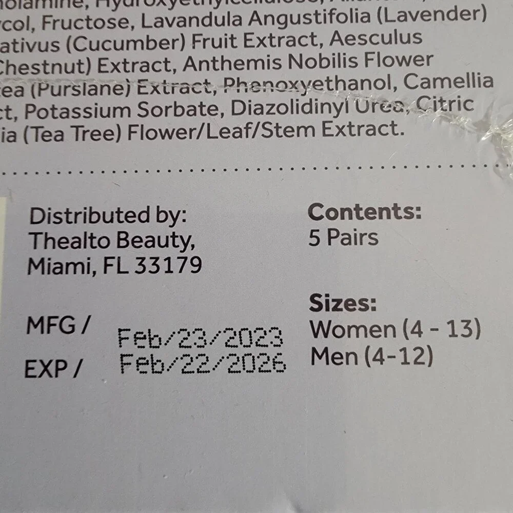 Thealto Lavender Foot Peel Mask 5 Pair New in Box Giftable